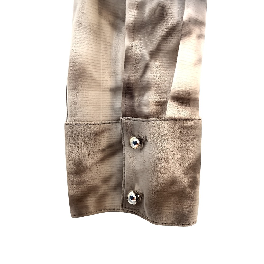 Y2k INC International Concepts Women's Gray Tye Die Sheer Sequin Pocket Blouse L - Picture 5 of 6